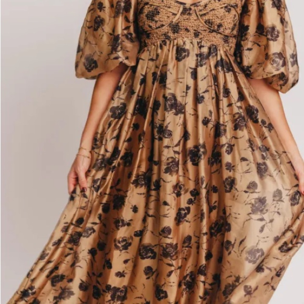 Harlow Camel and Black Dress